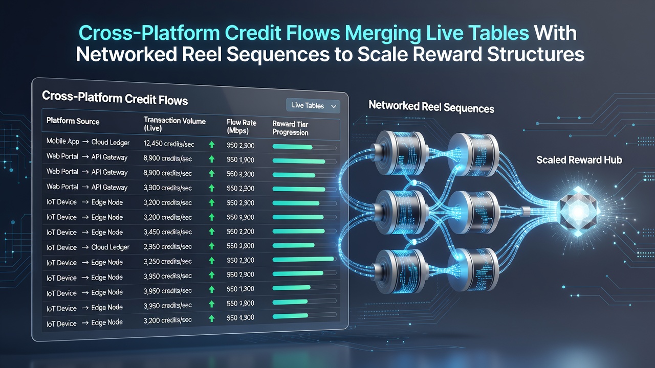 Cross-platform credit flow diagram showing integration between live casino tables and digital slot reel sequences