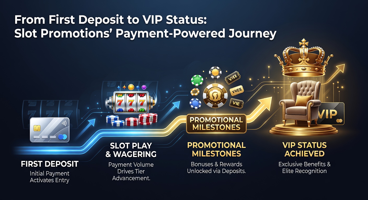 VIP dashboard showing tier progression, exclusive bonuses, and payment incentives on a sleek slot interface