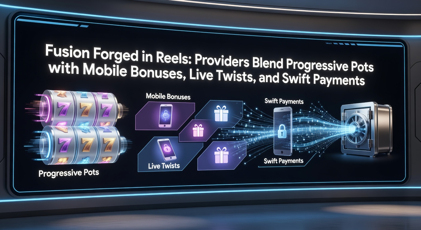 Dynamic slot reels showcasing progressive jackpots intertwined with mobile bonuses and live elements