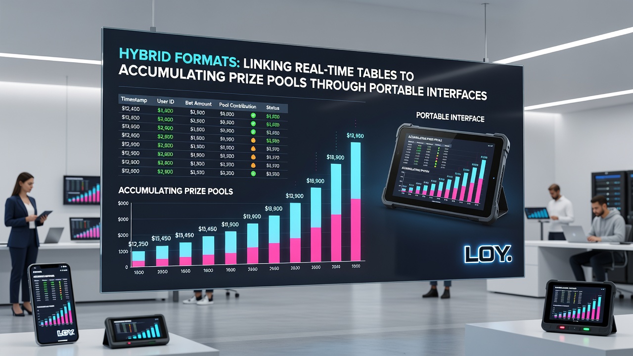 Mobile interface displaying loyalty tier benefits alongside live table and prize pool updates