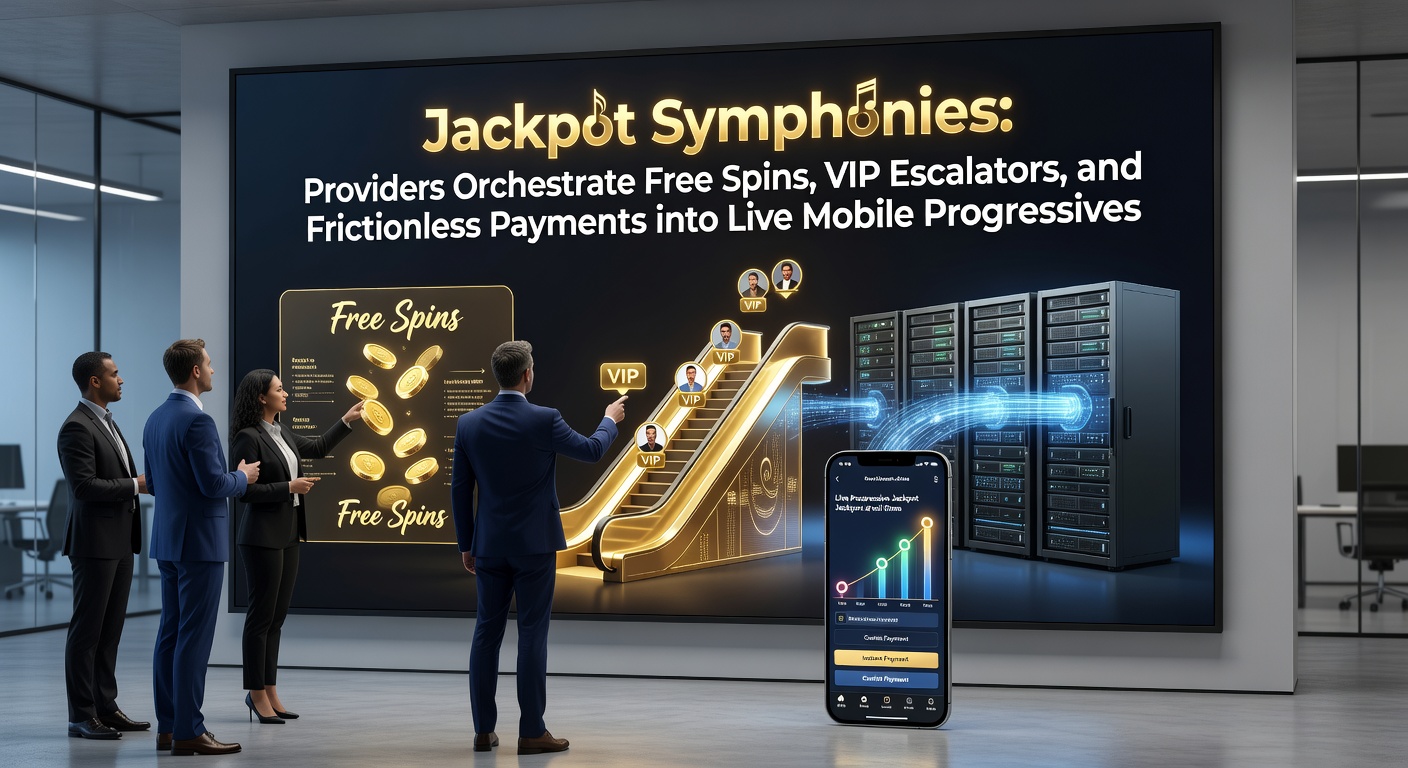 Vibrant digital slot reels cascading with golden jackpot symbols, free spin icons, and escalating VIP badges against a mobile screen backdrop