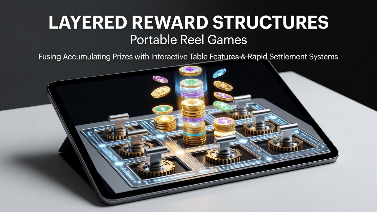 Visualization of layered reward structures combining accumulating prizes and table features in mobile reel games