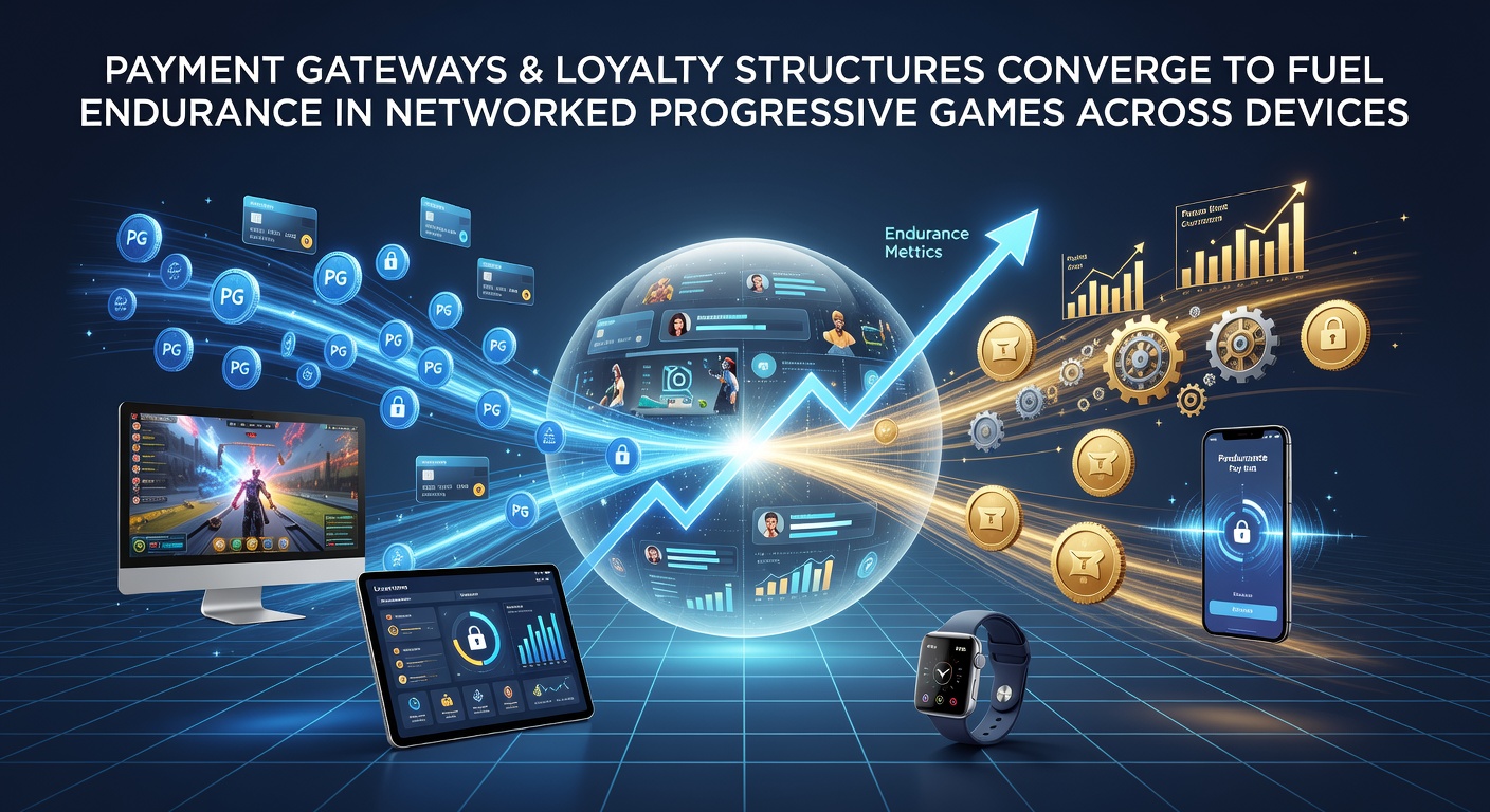Illustration of payment gateways integrating with loyalty programs in cross-device progressive gaming networks