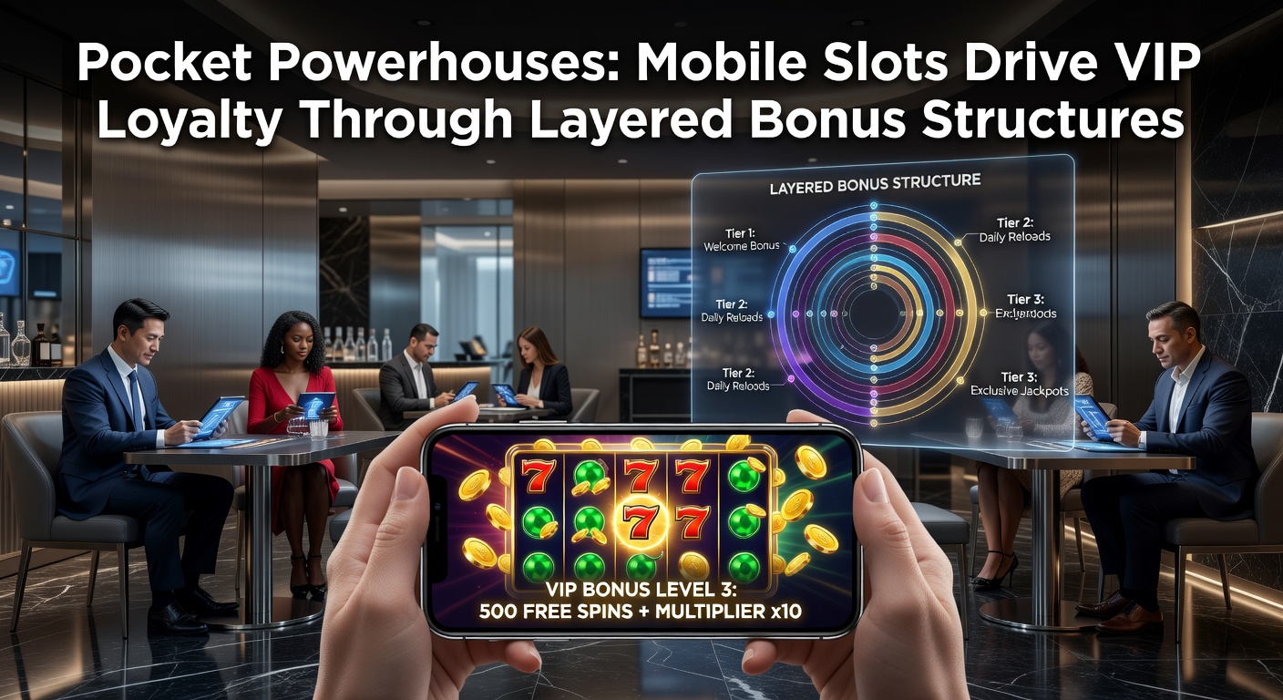 Vibrant mobile slot screen displaying layered bonus tiers with glowing VIP ladders and spinning reels
