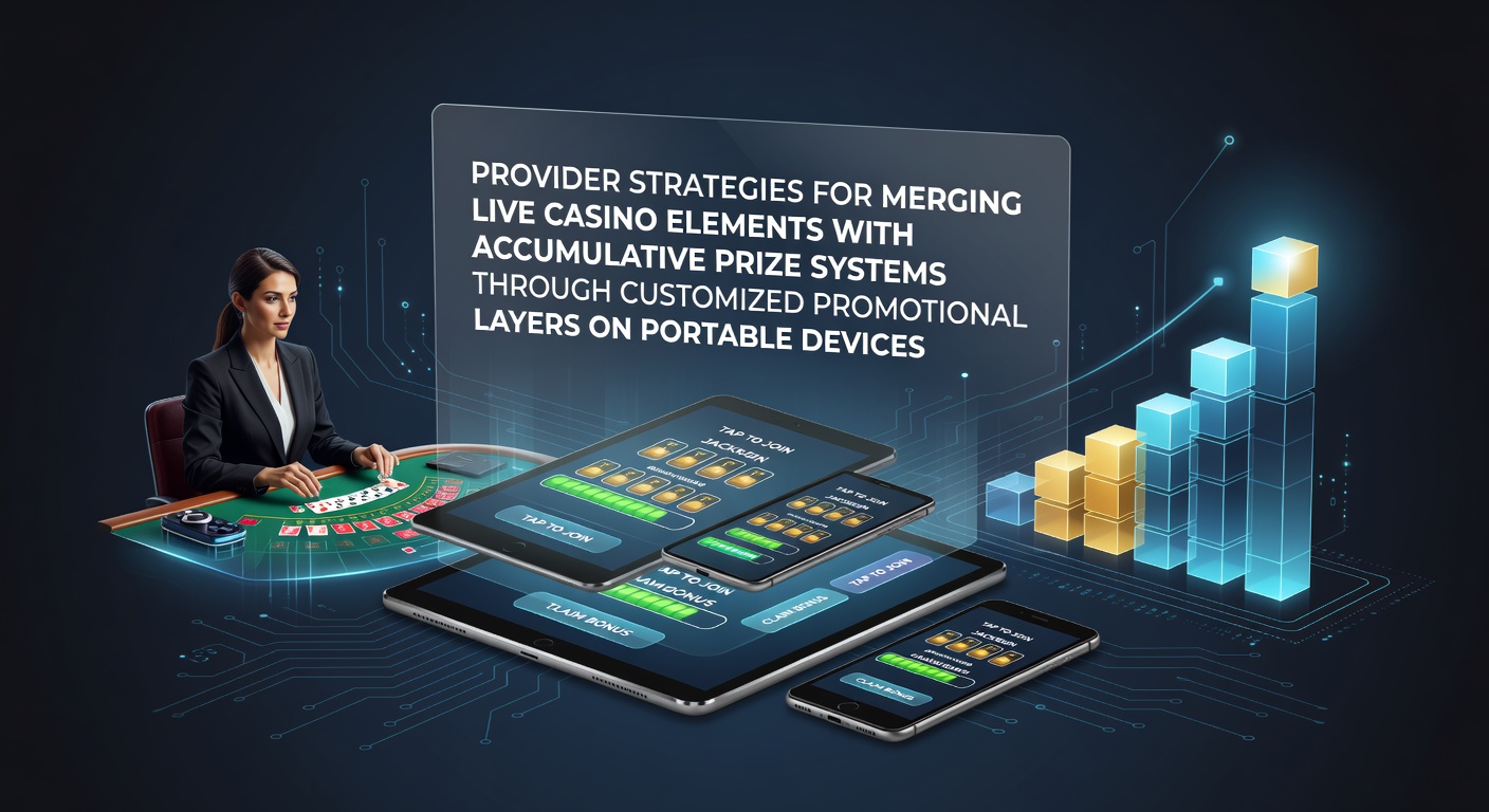 Mobile device displaying integrated live casino and progressive prize interface with promotional overlays