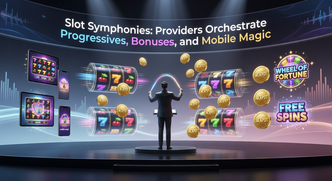 Vibrant slot machine interface displaying cascading progressive jackpots and bonus features on a mobile screen, with glowing symbols and rising jackpot meters